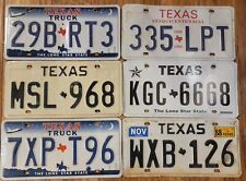 Vintage Lot 6 TEXAS License Plates EXPIRED Lone Star ~ Space Shuttle ~ Oil Well picture