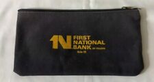 Vintage The First National Bank Toledo Ohio Advertising Zippered Money Bag picture