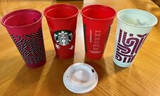 Starbucks Reusable Hot Cups 4 Pack 2020 Holiday Color Changing Candy Cane picture
