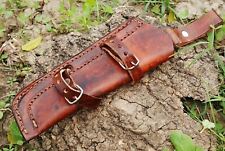 HANDMADE Hand Crafted BELT SHEATH Holster Genuine Leather For FIXED BLADE KNIFE  picture