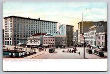 Market Square Providence Rhode Island RI Trolleys c1905 Postcard picture