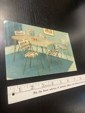 1950s MCM Old Vintage Kitchen Dinette Adv Promo Postcard Dean Bros. Furniture AL picture