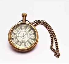 Antique Vintage Brass Pocket Watch Collectible Gift & Nautical Clock gift item picture
