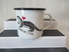 Enamel Mug significant otter  Enamel Co Camping mug heart black white Cup NEW picture
