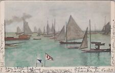 Regatta Day Sailboats New Rochelle New York 1907 Postcard picture