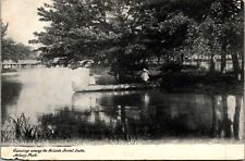 ASBURY, New Jersey NJ   Canoeing Among the Islands  SUNSET LAKE  c1900s Postcard picture