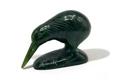 Vintage MCM Jade Stone New Zealand Kiwi Bird Carving Figurine picture