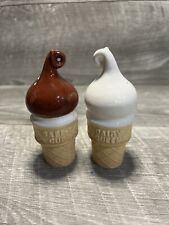 Vintage Dairy Queen Ice Cream Cone SAFE T CUP Salt & Pepper Shaker Set 1960s picture