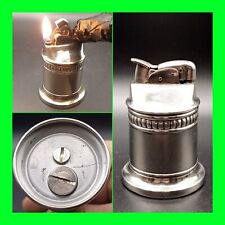 Unique Vintage Art Deco Silver Plated Evans Petrol Table Lighter - Working Cond. picture