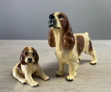 Vintage Mortens Studio Royal Design Large Standing Spaniel Dog With Puppy 1950 picture