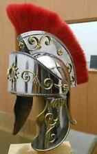 KING ARTHUR ROMAN HELMET WITH RED PLUME 18 Gauge BEST GIFT FOR X-MSS picture