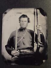 Sixth-Plate Civil War Confederate Soldier Tintype C2367RP picture