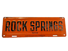 Rock Springs Wyoming License Plate Booster Vintage Topper  souvenir ` picture