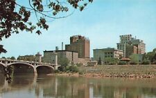 Wilkes-Barre Pennsylvania, Skyline, Market Street Bridge, Vintage Postcard picture