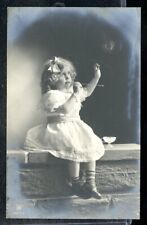 Antique RPH German Postcard Precious Little Girl with Wand German Post c1912 picture