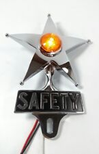Safety Star License Plate Topper, Dual Function Amber LED, VTG Car Accessory picture