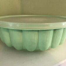 Tuppperware vintage 3 piece 1 quart jello mold ice ring mint green picture