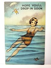 Rare 1943 WW2 Risqué Vintage Postcard Wartime Correspondence | Camp Rucker picture