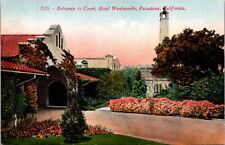 Postcard Entrance to Court, Hotel Wentworth in Pasadena, California picture