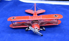 German Model Aircraft WW1 Red Barron Metal Bi-Plane Military Aircraft Model picture