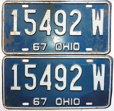 1967 Vintage Ohio License Plates Unrestored Original picture