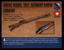 Swiss Model 1911 Schmidt Rubin Carbine Rifle Atlas Classic Firearms Card picture