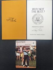 President JIMMY CARTER ROOKIE CARD RC + AUTOGRAPHED Signed BOOK PAGE COA picture