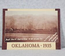 Postcard Dust Storm Oklahoma Vtg 1935 Contential Size Granny Core picture