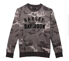 NEW Harley Davidson 96310-23VM Men's 2XL Sweater Grey Camo picture