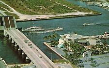 Vintage Postcard Looking Across The Inlet Waterway Fabulous Pier Ft. Lauderdale picture
