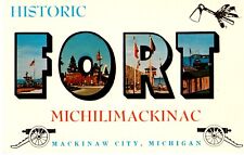 Historic Fort Michilimackinac, Mackinaw City, MI Postcard picture