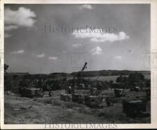 1946 Press Photo Surplus Building and Construction equipment on Okinawa. picture