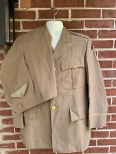 WW2 US Army Officer Khaki Summer Uniform Jacket 42 44 46 + Trousers 34x28 29 30 picture