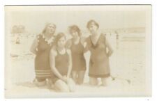 1930's Bathing Beauties  Swimsuit Affectionate Women BBW Snapshot VTG Photo A4 picture