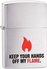 Zippo Keep your Hands Off My Flame Brushed Chrome 28649 picture