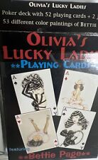 Bettie Page  -  Olivia's Lucky Lady 53 Different Color Painting Playing Cards picture