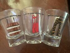 Set Of 3 Ocean Thailand Shot Glasses *Put On Your Drinking Pants* picture