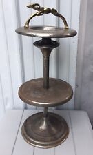 Vintage Art Deco Brass Leaping Impala / Gazelle Smoking Stand Ashtray Table picture