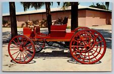 1897 Duryea Buggyaut Model Bellms Cars Of Yesterday Sarasota FL Postcard M15 picture