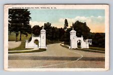 Wheeling WV-West Virginia, Entrance Wheeling Park Antique Vintage c1930 Postcard picture
