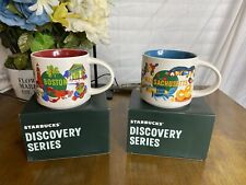 (2) 2024 Starbucks Discovery Series Mugs Boston & Massachusetts New Release picture