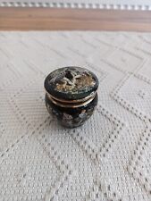Vintage Bardaco Greece Solid Perfume Pot Greek Hand Painted Enamel picture