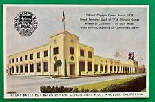 HELMS OFFICIAL OLYMPIC BAKERIES, LOS ANGELES, CA ~ ADV PMC postcard ~ 1940s   picture