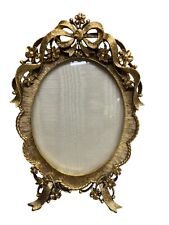 Vintage Matson Gold 3 Convex Oval Roses Picture Frame picture