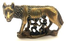 Mini Roman Shewolf, Capitoline Wolf, Bronze Figurine Rome Souvenir made in Italy picture