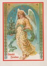 ANGEL CHRISTMAS Holidays Vintage Postcard CPSM #PAH696 picture