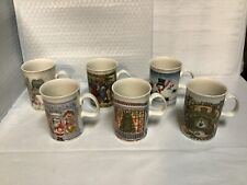 Lot of 6 Dunoon Scotland Christmas Themed Coffee/Tea Mugs picture