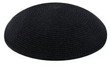 Hand Knitted Black Yarmulke Yamaka Kippah Kipot kipa hat 6.5 inch 17 cm picture