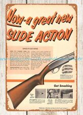 living room 1955 Remington gun Fieldmaster ammo firearm metal tin sign picture