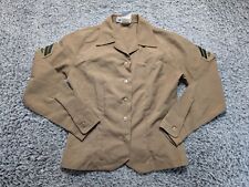 USMC Khaki Shirt Women 6 Brown Long Sleeve US Marine Service Dress Military picture